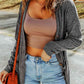 Long Sleeve Dropped Shoulder Cardigan with Pocket - Deals DejaVu