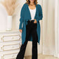 Long Sleeve Open Front Longline Cardigan - Deals DejaVu
