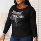 Double Take Sequin Graphic Dolman Sleeve Knit Top - Deals DejaVu