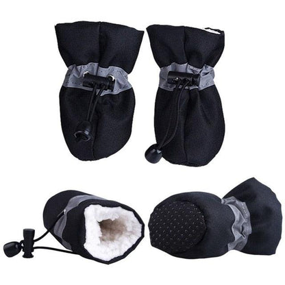 4pcs Antiskid Puppy Shoes Pet Protection Soft-soled Pet Dog Shoes - Winter Soft Supplies Pet Paw Care (2U69)