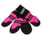 4pcs Breathable Pet Dog Shoes Rubber Anti-Slip Dog Boots - Paw Protector Warm Reflective Shoes (D69)(W8)