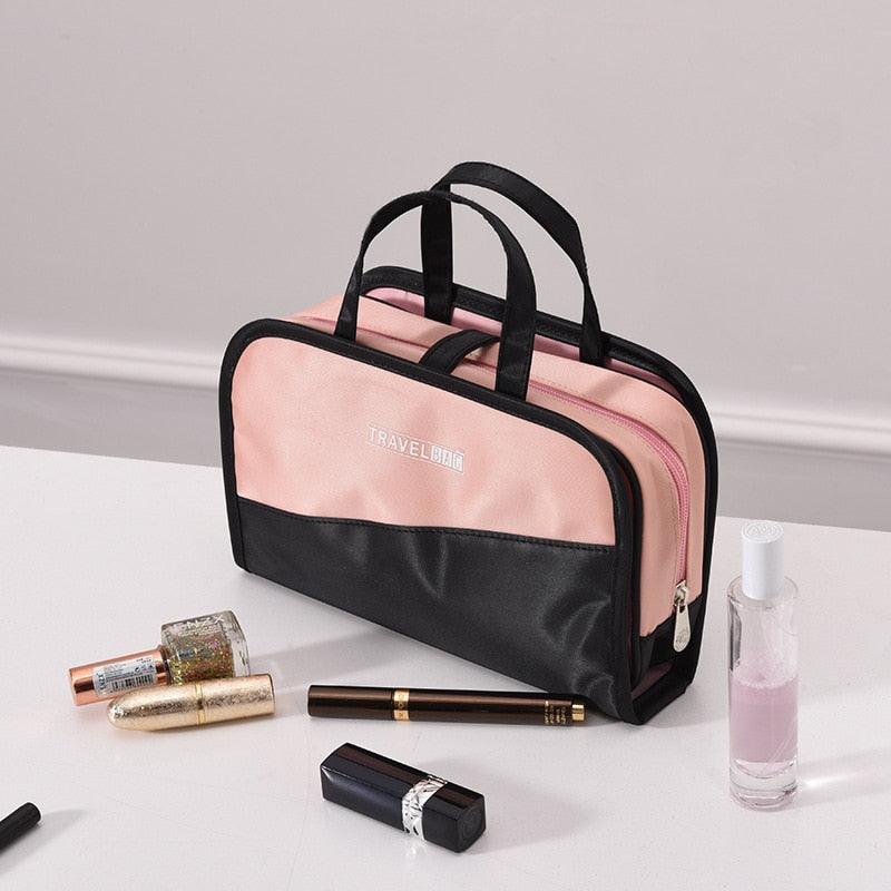 Trending 4pcs/lot Hangable Cosmetic Bag - 2 in 1 Women Waterproof Zipper Case Make Up Bags (3U79)
