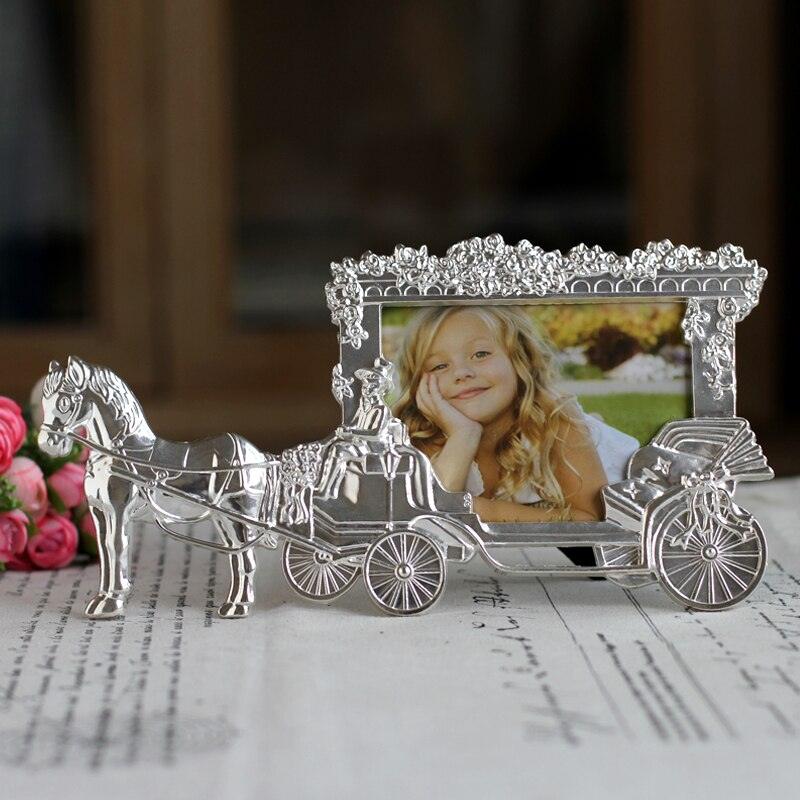 5 Inch Classic Horse Carriage Photo Frames for Picture European Frame Table Decor Christmas Gifts (AD3)1