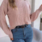 Cable-Knit Turtleneck Sweater