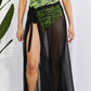 Marina West Swim Beach Is My Runway Mesh Wrap Maxi Cover-Up Skirt (TB11D) T
