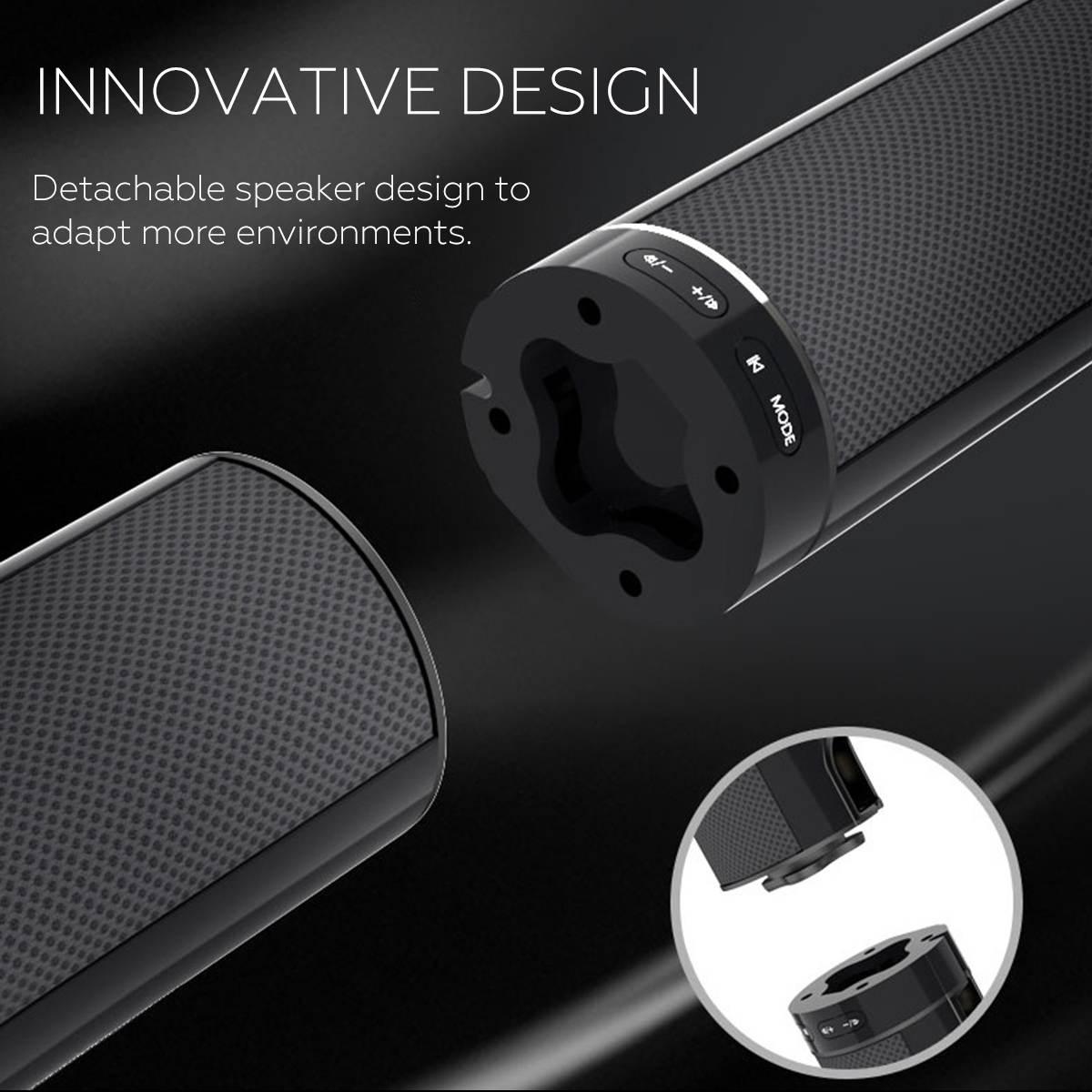 50W 100cm HiFi Detachable Wireless bluetooth Soundbar Speaker 3D Surround Stereo Subwoofer (HA5)(1U57)