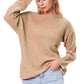 Boat Neck Drop Shoulder Long Sleeve Sweater