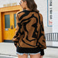 Printed Round Neck Long Sleeve Sweater - Deals DejaVu