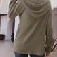 Half Button Up Drawstring Hoodie