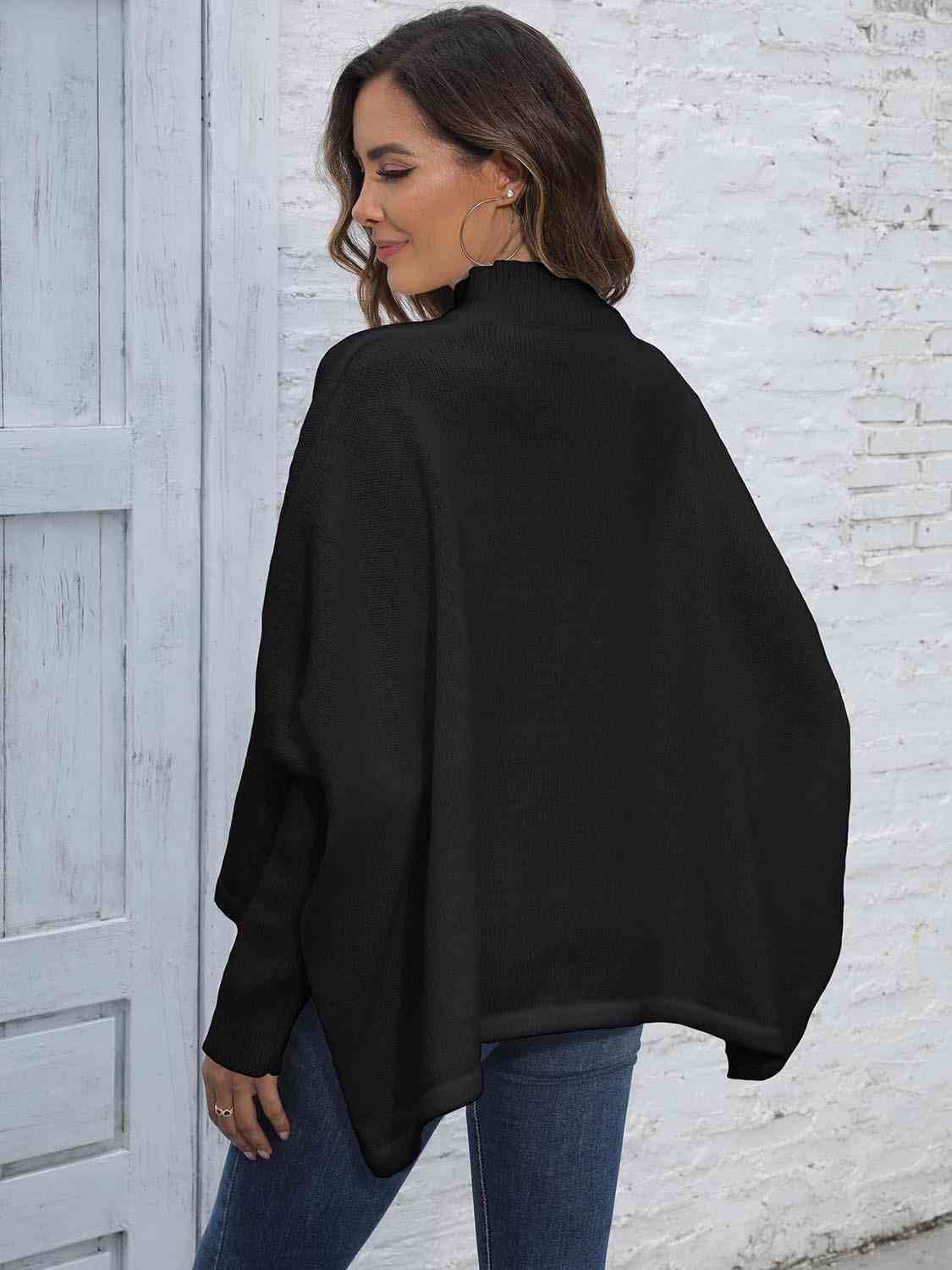 Loose Hem Plain Sweater - Deals DejaVu