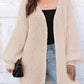 Open Front Dropped Shoulder Longline Cardigan