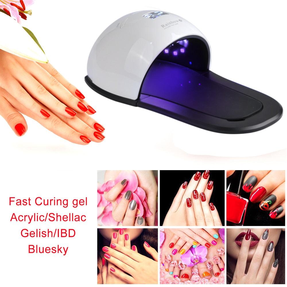 54W LED/UV Nail Dryer 2 IN 1 Gel Polish Curing Lamp Manicure Nail Art Tool Drying Fingernail (N3)(1U85)