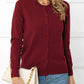 Button Down Round Neck Cardigan - Deals DejaVu