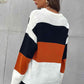 Longing For Fall Color Block Sweater