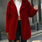 Open Front Ribbed Hooded Coat (BFD) T - Deals DejaVu