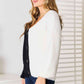 Woven Right Contrast Button-Front V-Neck Cardigan - Deals DejaVu
