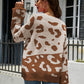 Leopard Drop Shoulder Sweater