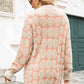 Geometric Open Front Fuzzy Cardigan
