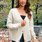 Button Front Long  Sleeve Cardigan