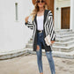 Woven Right Two-Tone Open Front Fuzzy Longline Cardigan - Deals DejaVu
