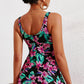 Full Size Twist Front Sleeveless Swim Dress (TB10D) T - Deals DejaVu