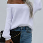 Double Take Off-Shoulder Rib-Knit Sweater