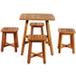 5PCS Acacia Patio Dining Set Outdoor Dining Furniture w/Square Table & 4 Stools (FW1)(FW3)(1U67)