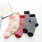 5Pairs/lot New Winter Thick Warm Wool Women Socks - Vintage Christmas Socks (3WH1)(2WH1)