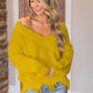 Frayed Hem Dropped Shoulder Sweater - Deals DejaVu
