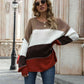 Color Block Round Neck Sweater - Deals DejaVu