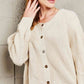 Double Take Button Down Rib-Knit Reversible Sweater - Deals DejaVu