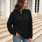 Cable-Knit Turtle Neck Long Sleeve Sweater - Deals DejaVu