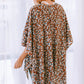 Printed Open Front Three-Quarter Sleeve Cover Up (TB11D) T