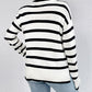 Striped Turtleneck Long Sleeve Sweater