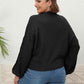 Plus Size Mock Neck Cable Knit Long Sleeve Sweater - Deals DejaVu