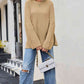 Raglan Sleeve Waffle Knit Sweater