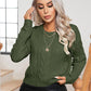Cable-Knit Round Neck Long Sleeve Sweater - Deals DejaVu