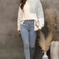 Color Block Crewneck Drop Shoulder Sweater - Deals DejaVu