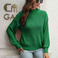 Dropped Shoulder Rib-Knit Sweater