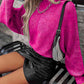 Horizontal Ribbing Round Neck Sweater