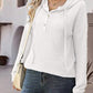 Half Button Up Drawstring Hoodie