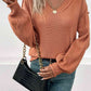 V-Neck Exposed Seam Sweater - Deals DejaVu