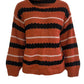 Striped Round Neck Long Sleeve Sweater