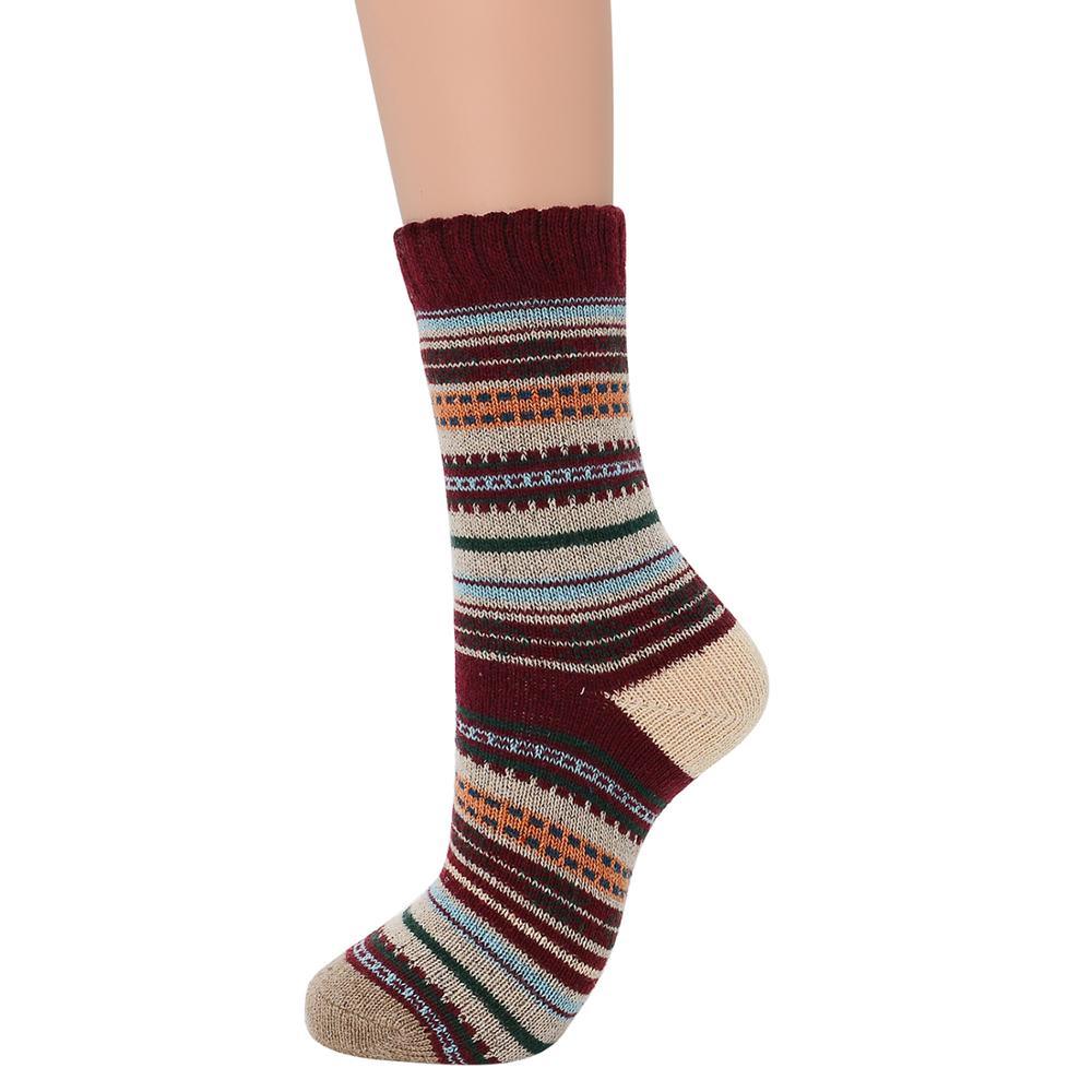 Great 5pairs Casual Thick Warm Socks - Wool Blends Warm Winter Socks (D87)(2WH1)(3WH1)
