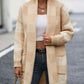 Plaid Dropped Shoulder Cardigan with Pocket - Deals DejaVu