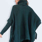 Double Take Tied Turtleneck Asymmetrical Hem Sweater