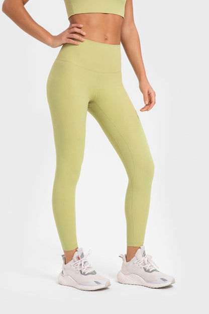 Highly Stretchy Wide Waistband Yoga Leggings (TBL) T