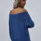 Double Take Off-Shoulder Rib-Knit Sweater