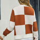 Plaid V-Neck Dropped Shoulder Cardigan - Deals DejaVu