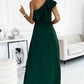 One-Shoulder Ruffled Maxi Dress (BWM) T - Deals DejaVu